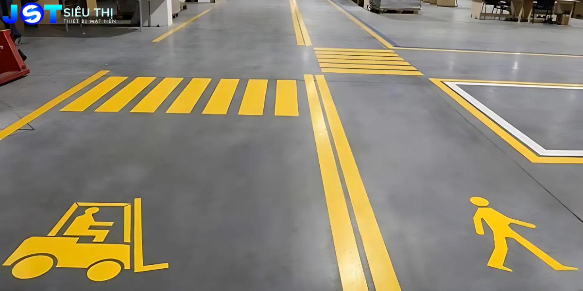 Sơn kẻ vạch Epoxy JST – Giải pháp tối ưu cho nhà xưởng & bãi đỗ xe
